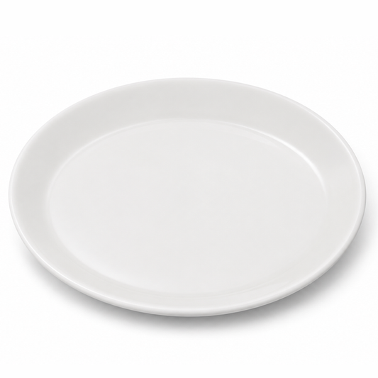 Small White Oval Dish – Minimalist Serving Dish for Modern Dining - Habitt