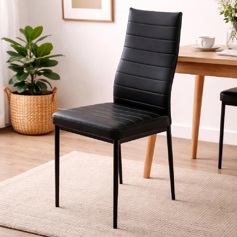Ease Stripe Dining Chair (Black) - Habitt
