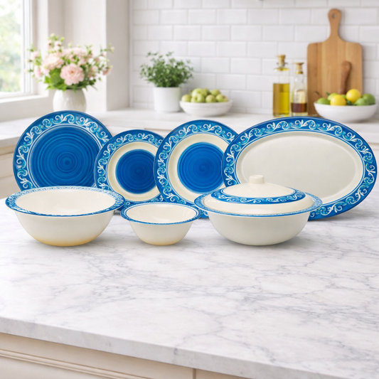 Azure Bliss Dinner Set – Serene Blue Elegance for Refined Dining (22 / 30 / 43 PCS)
