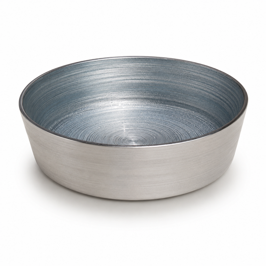Large Round Grey Serving Bowl – Modern Textured Bowl - Habitt