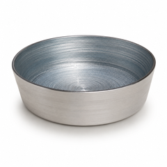 Large Round Grey Serving Bowl – Modern Textured Bowl - Habitt