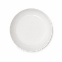 Round White Plate – Embossed Elegant Dinner Plate - Habitt