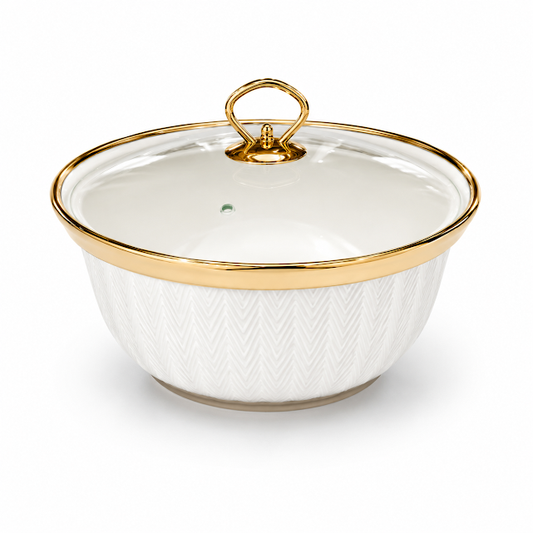 Elegant 10 Inch Round Casserole White for Premium Food Serving