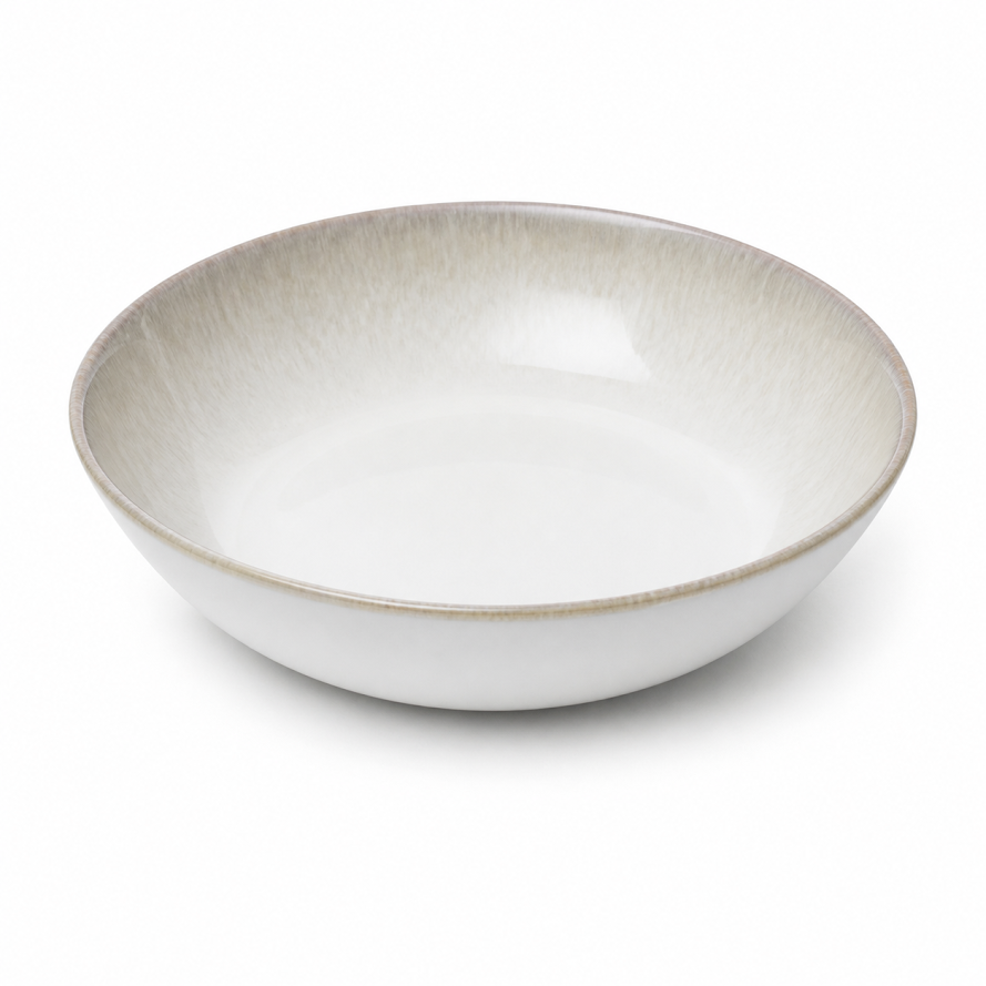 Round Off-White Plate – Minimalist Rustic Dinner Plate - Habitt