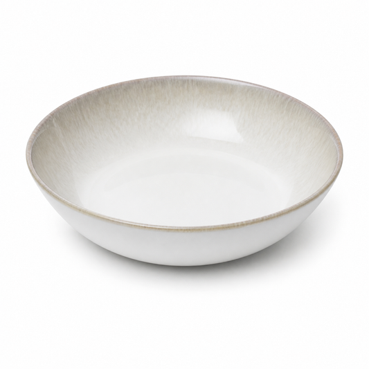 Round Off-White Plate – Minimalist Rustic Dinner Plate - Habitt