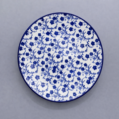Blue Floral Flat Plate – Classic Printed Serving Plate - Habitt