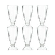 Tall Clear Pressed-Glass Ice Cream Cups – 6-Piece Dessert Set, 340 ml Capacity - Habitt