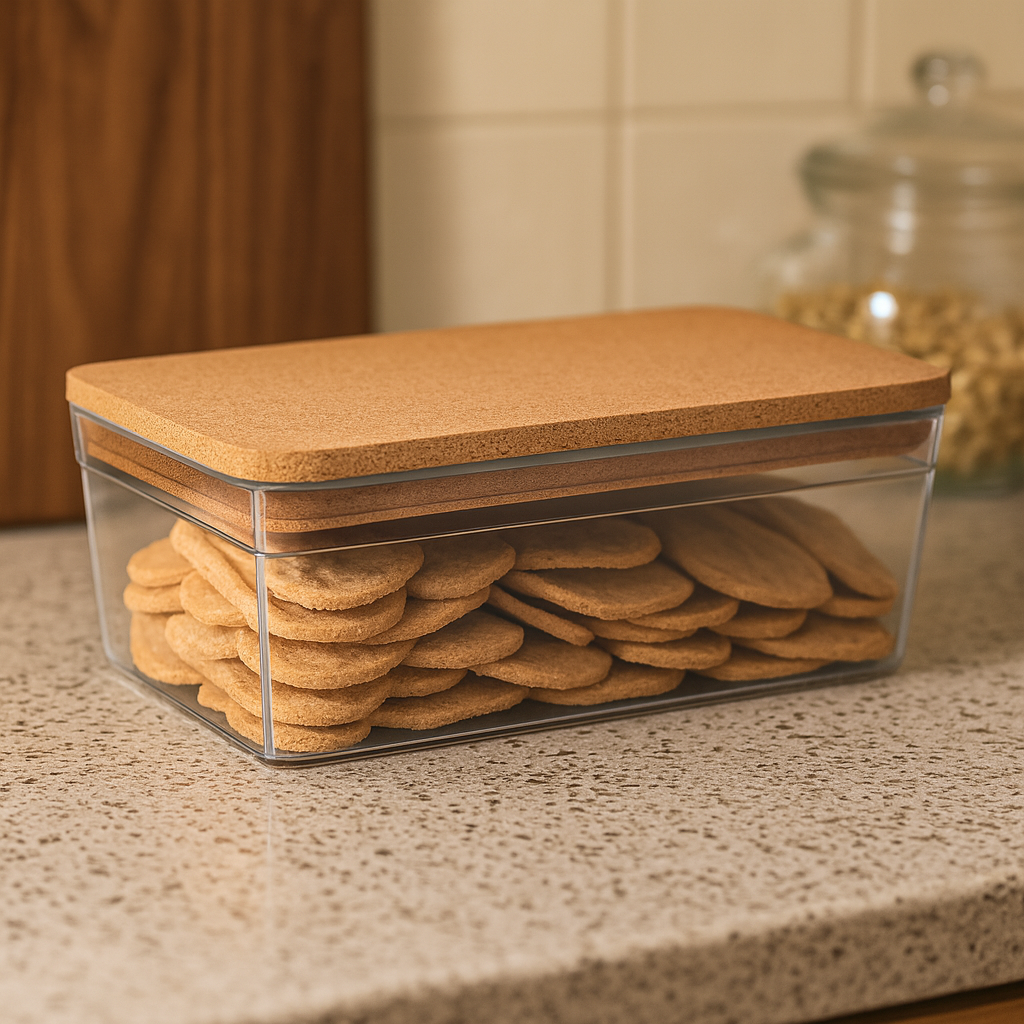 Rustica Storage Box – Premium Clear Organizer with Natural Wooden Lid