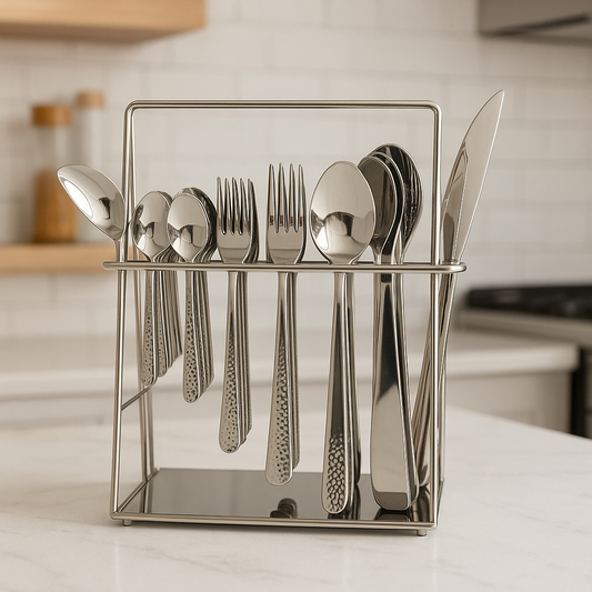 38-Piece Cutlery Set – Block Design (Stainless Steel)