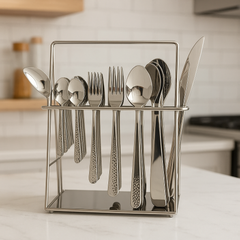 38-Piece Cutlery Set – Block Design (Stainless Steel)