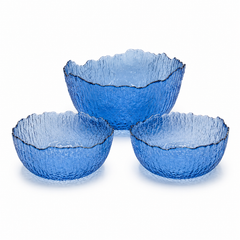 7 Pcs Fruit Bowl Set – Decorative Serving Bowls in Amber, Purple, Clear White, Pink, Blue & Black