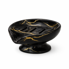 Marble Design Bathroom Soap Dish – White & Black Color Options - Habitt