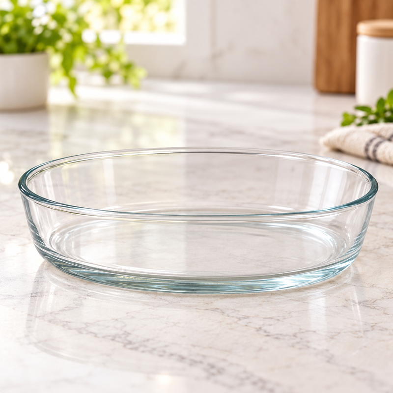 Oval Glass Dish 216 × 146 mm – 1Pc