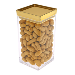 1Pc Acrylic Storage Jar with Golden Lid – 26-14