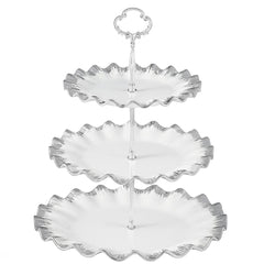SUPER DINE 3 Tier Serving Stand – Elegant Ruffle Design
