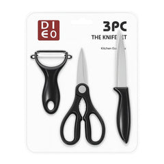 DIEO 3-Piece Kitchen Tool Set – Knife, Scissors & Peeler