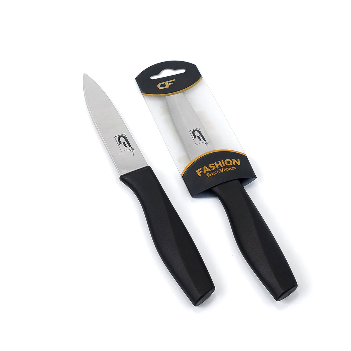 1Pc Stainless Steel Kitchen Knife – Single Piece Paring Knife with Black Handle