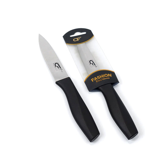 1Pc Stainless Steel Kitchen Knife – Single Piece Paring Knife with Black Handle