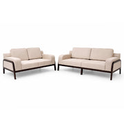 Oaklin 2 & 3 Seater Sofa Set – Modern Upholstered Fabric Sofa with Solid Wood Frame for Living Room - Habitt