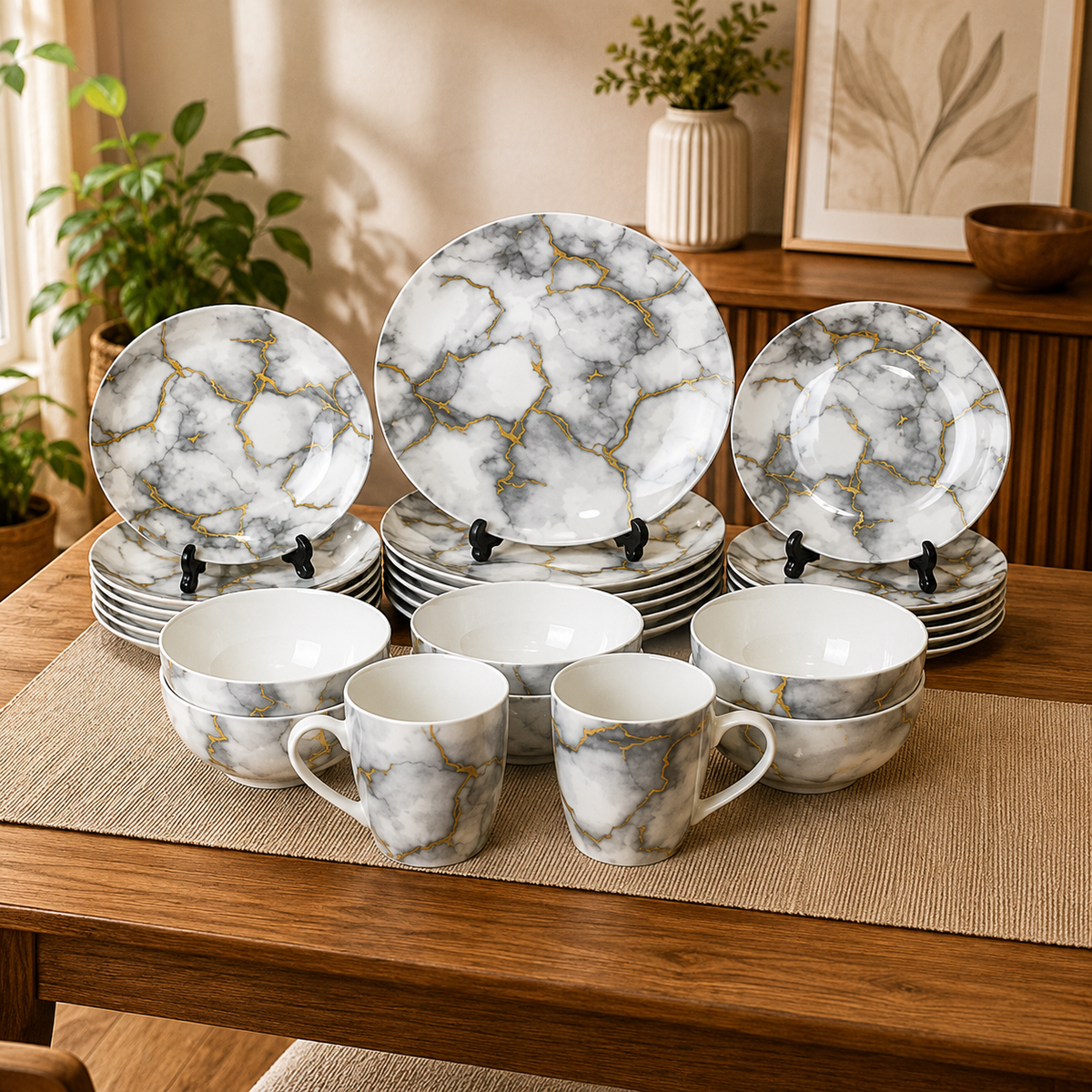 30 -Piece Porcelain Set – 6 Person Serving