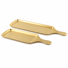 Golden Rectangular BBQ Bat Platter