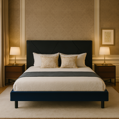 Sebastian King Size Bed with 2 Side Tables