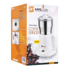 SAYONA SCG-144 Electric Coffee Grinder – 300W High-Speed Bean Grinder with 300ml Stainless Steel Bowl