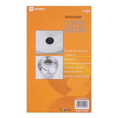 SAYONA SCG-144 Electric Coffee Grinder – 300W High-Speed Bean Grinder with 300ml Stainless Steel Bowl