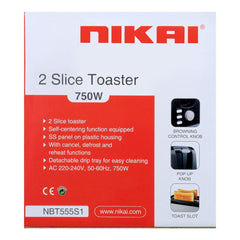 2 Slice Toaster NBT555 - NIKAI
