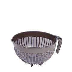 1pc Large Mixing & Strainer Bowl with Handle (Assorted)  – 1800ml Multi-Purpose Kitchen Colander (Coffee Brown, Red, Green, white)