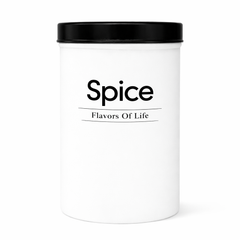 Kleeyo White Spice Jar with Black Lid – Multipurpose Storage Container for Spice, Coffee, Sugar & Tea - Habitt