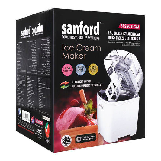 Sanford Ice Cream Maker 1.5L – Model SF-2601ICM | Quick Freeze Dessert Maker