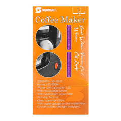 SAYONA SCM-4432 12-Cup Coffee Maker – 670-800W Drip Brew Machine with 1.5L Tank, Nylon Filter & Keep-Warm Function