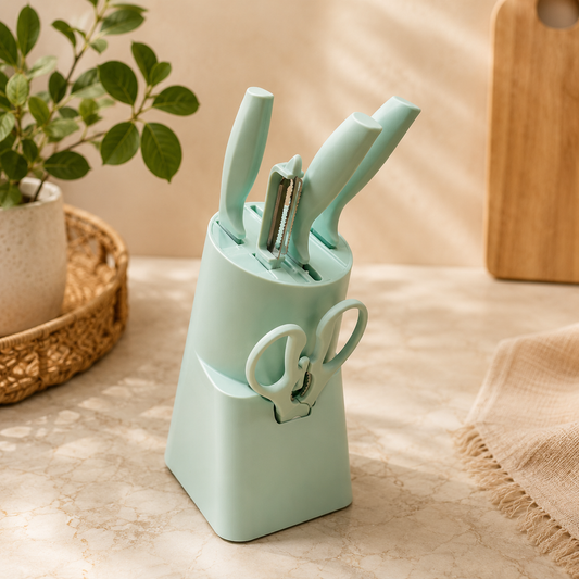 Mint Green Kitchen Knife Set