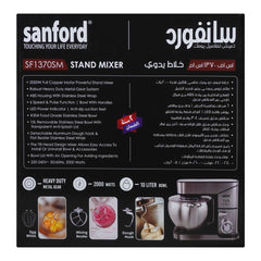 Sanford Stand Mixer 2000W – 10 Liter Stainless Steel Bowl, Full Copper Motor, 6 Speed (SF-1370SM)