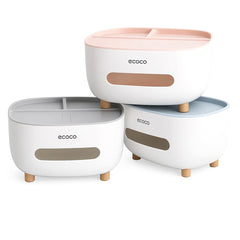 ECOCO Tissue Box – Modern Multipurpose Tissue Holder with Storage Compartments