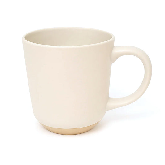 500ML Ceramic Mug with Raw Base – Blue, White & Grey Variants