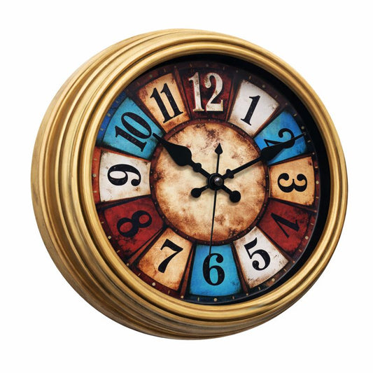 Wall Clock CLK-013D – 10.75 Inch Squat Design Vintage Decorative Wall Clock - Habitt