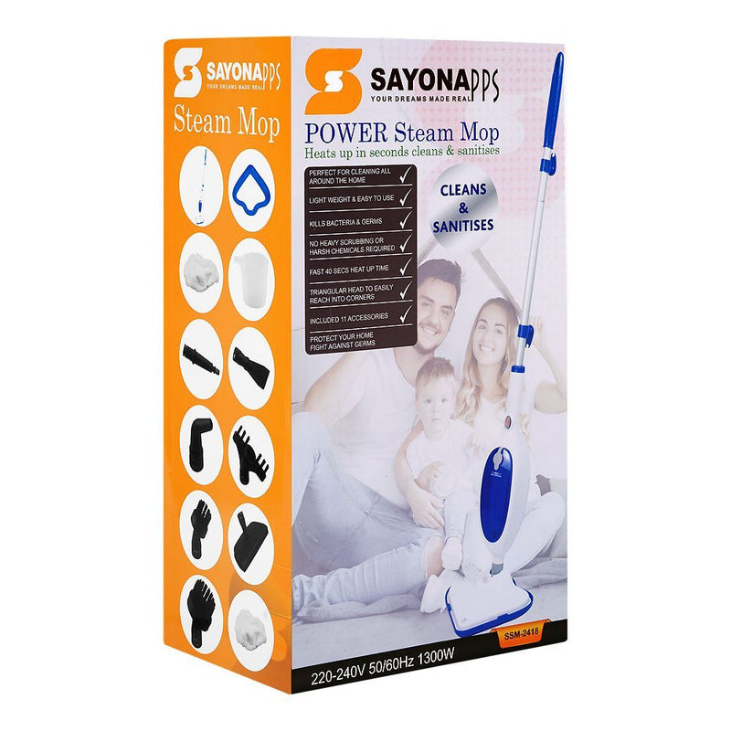 Sayona Power Steam Mop 1300W with Accessories – Model SSM-2418