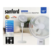 Sanford Rechargeable Stand Fan 10″ – Model SF6659RSFN | High-Speed Portable Cooling Fan - Habitt