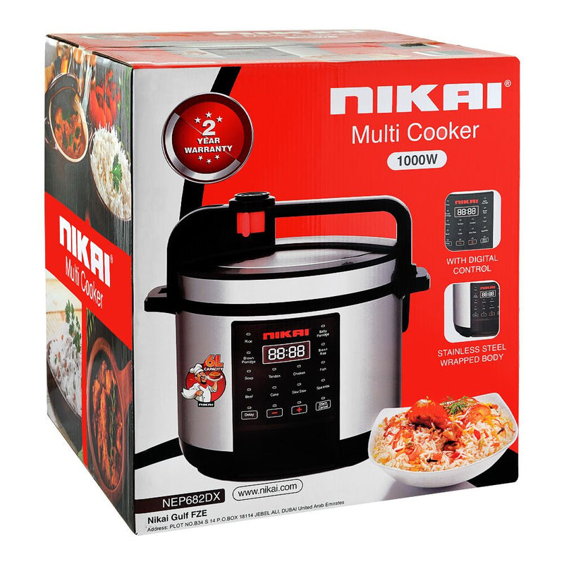 Nikai Digital Pressure Cooker 6 Liter – Model MEP682DS | Multi-Function Electric Cooker - Habitt