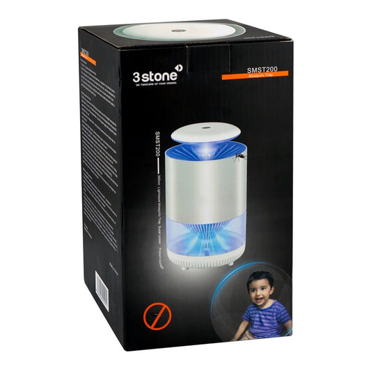 3stone Mosquito Trap 3W USB Powered with Silent UV Light – Chemical-Free Indoor Insect Control (SMST200)