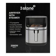 3stone 2-in-1 Air Fryer With Steamer – 2000W, 8L Large Capacity, Model SAFS400 - Habitt