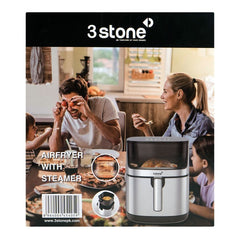 3stone 2-in-1 Air Fryer With Steamer – 2000W, 8L Large Capacity, Model SAFS400