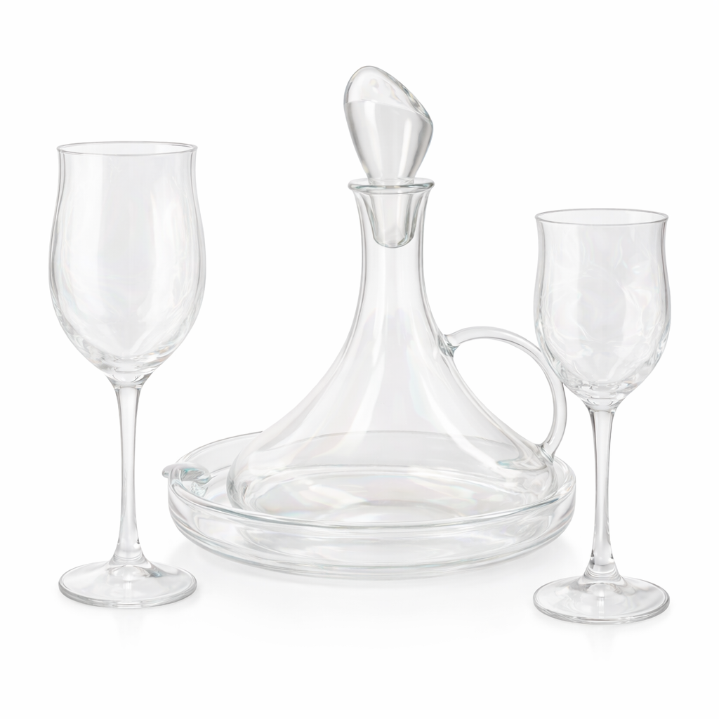 Crystal Glass Decanter Set – Multi Piece Premium Barware Set