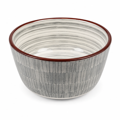 Mini Condiments Serving Bowl | Small Sauce, Dip & Seasoning Bowl for Table Serving Grey Patterned Serving Bowl