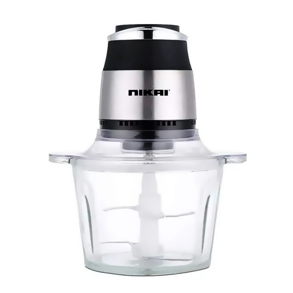 Nikai Electric Food Chopper 500W – 3 Liter Glass Bowl, Powerful Kitchen Chopper (NC394G)