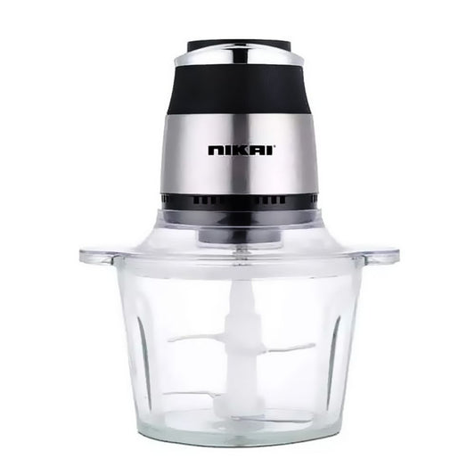 Nikai Electric Food Chopper 500W – 3 Liter Glass Bowl, Powerful Kitchen Chopper (NC394G)