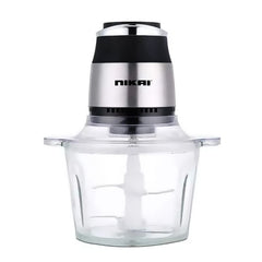 Nikai Electric Food Chopper 500W – 3 Liter Glass Bowl, Powerful Kitchen Chopper (NC394G)