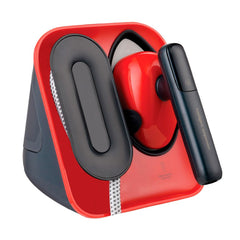 Alpina SF-2321 Tabletop Garment Steamer | 1.1L Water Tank, 1370–1630W Powerful Fabric Steamer – Red & Black